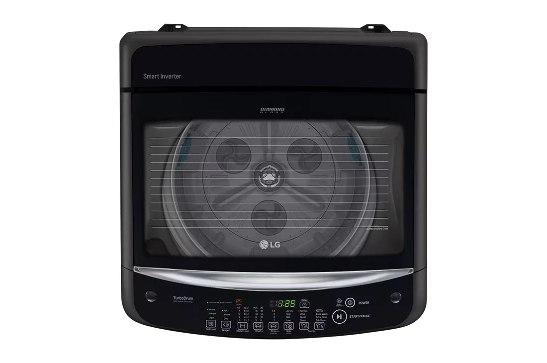 LG 11KG Smart Inverter Top Load Washing Machine - Black — view 4