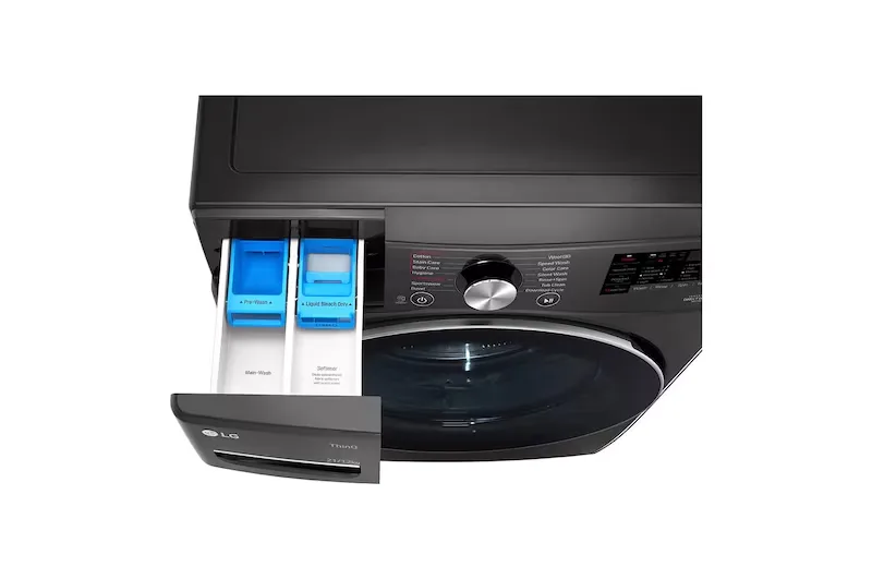 LG 21/12KG Front Load Washer Dryer (Black) — view 5