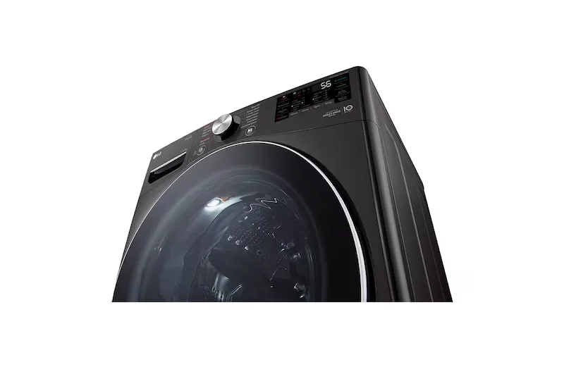 LG 21/12KG Front Load Washer Dryer (Black) — view 4